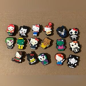 17pc hello kitty Halloween theme croc charms